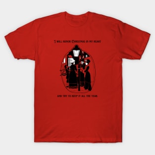 Vintage Victorian Dickens Christmas Quote T-Shirt